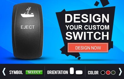thumbnail image 2 of Stark Blue Laser LED Rocker Switch – 5 Pin Dual Light, 20A 12V ON/OFF – Light Sabers Series 2 of 5