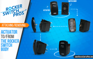 Diagram of How to remove a Carling rocker switch cover